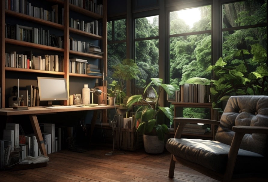 bureau chaleureux