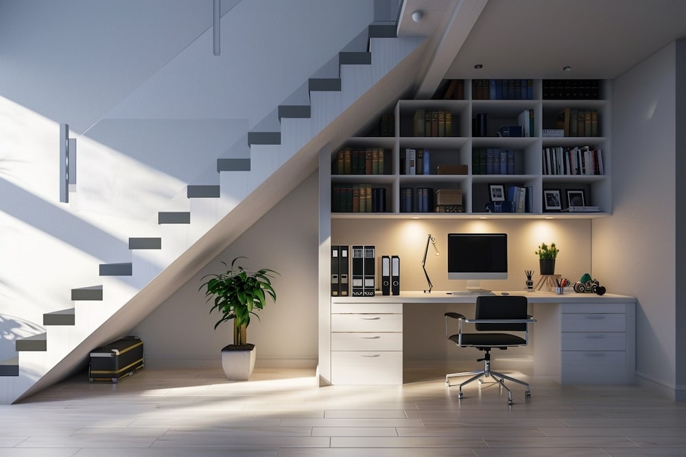 coin bureau sous escalier