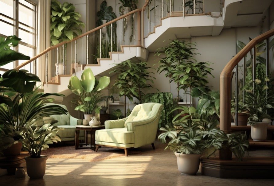 décoration intérieur avec des plantes