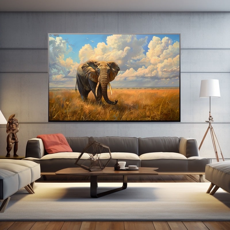 Peinture Avec Éléphant