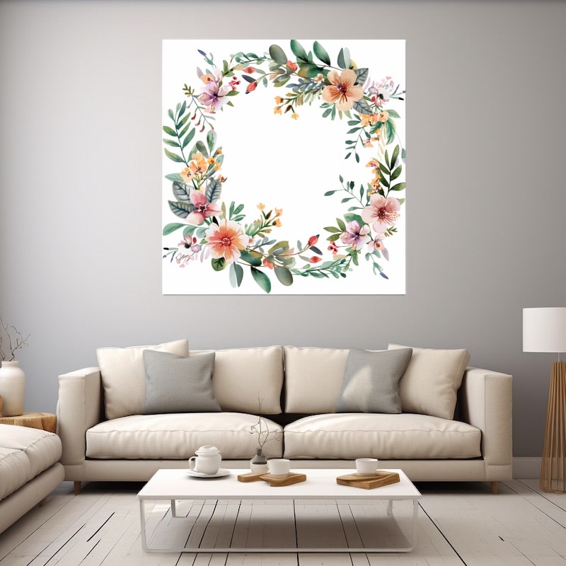 Peinture Couronne De Fleurs