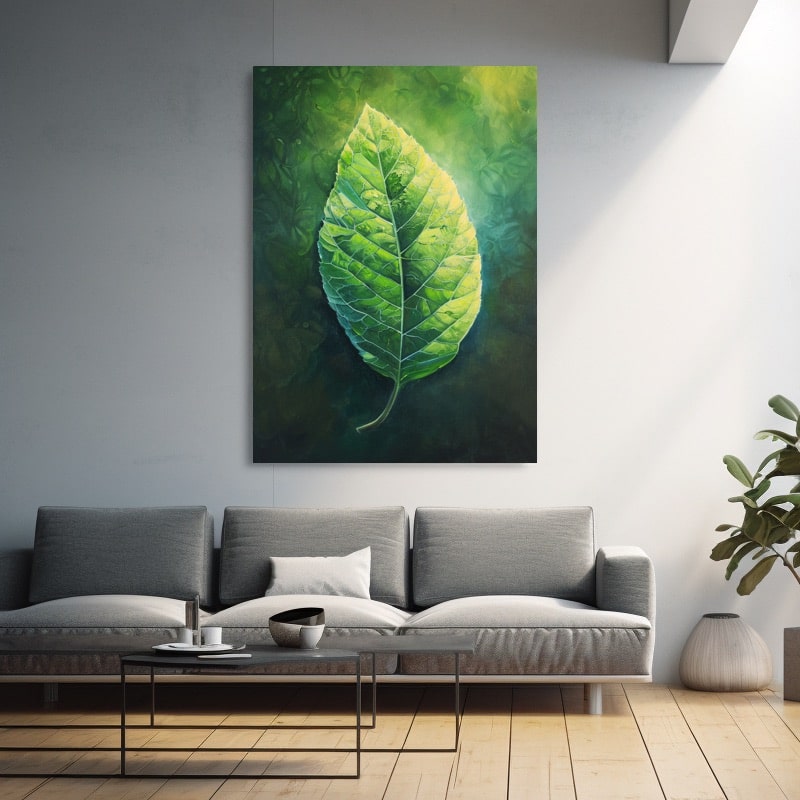 Peinture Feuille Verte