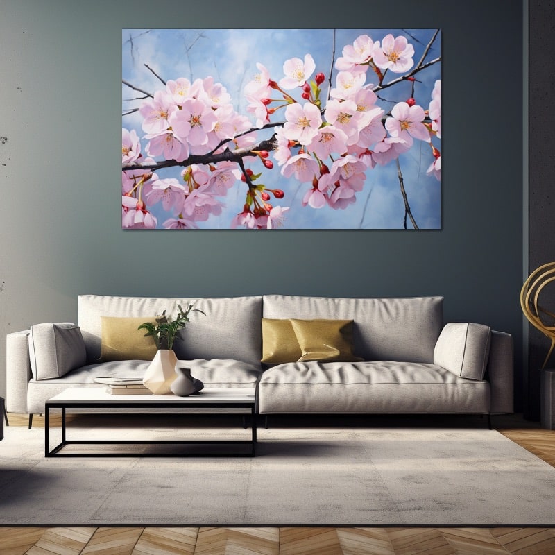 Peinture Fleur Cerisier Japonais