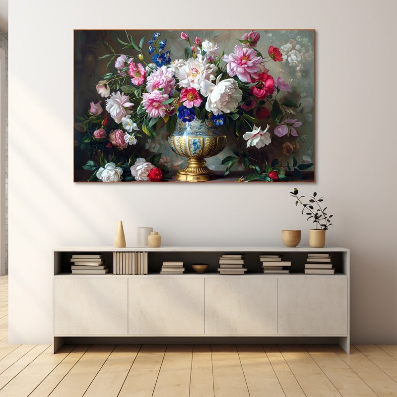 Peinture Fleurs Dans Un Vase