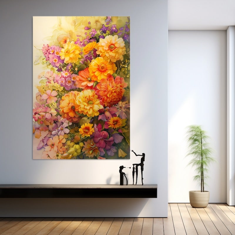 Peinture Fleurs Jaunes