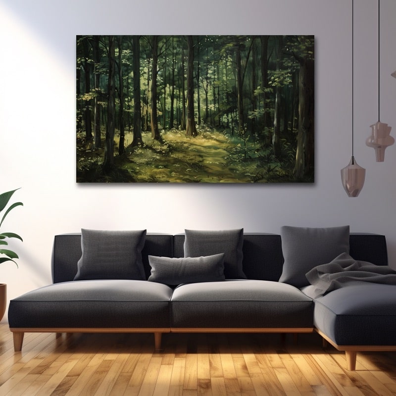 Peinture Forêt Sombre