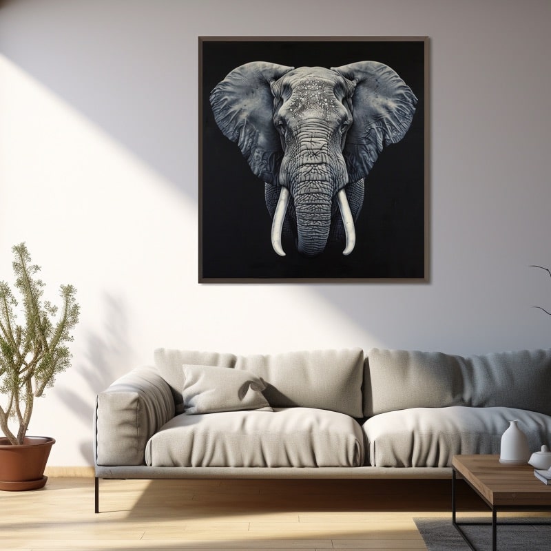 Peinture Tête Éléphant