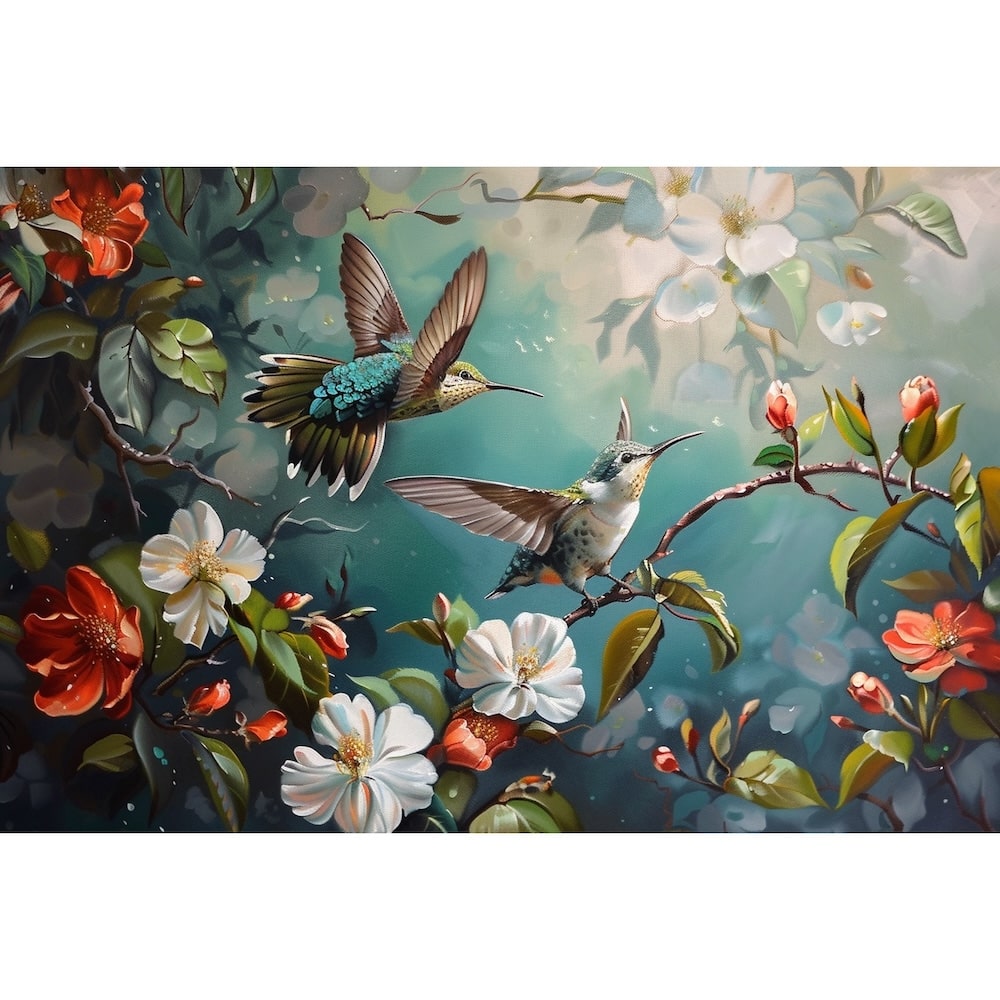 Peinture à l'Huile Oiseaux