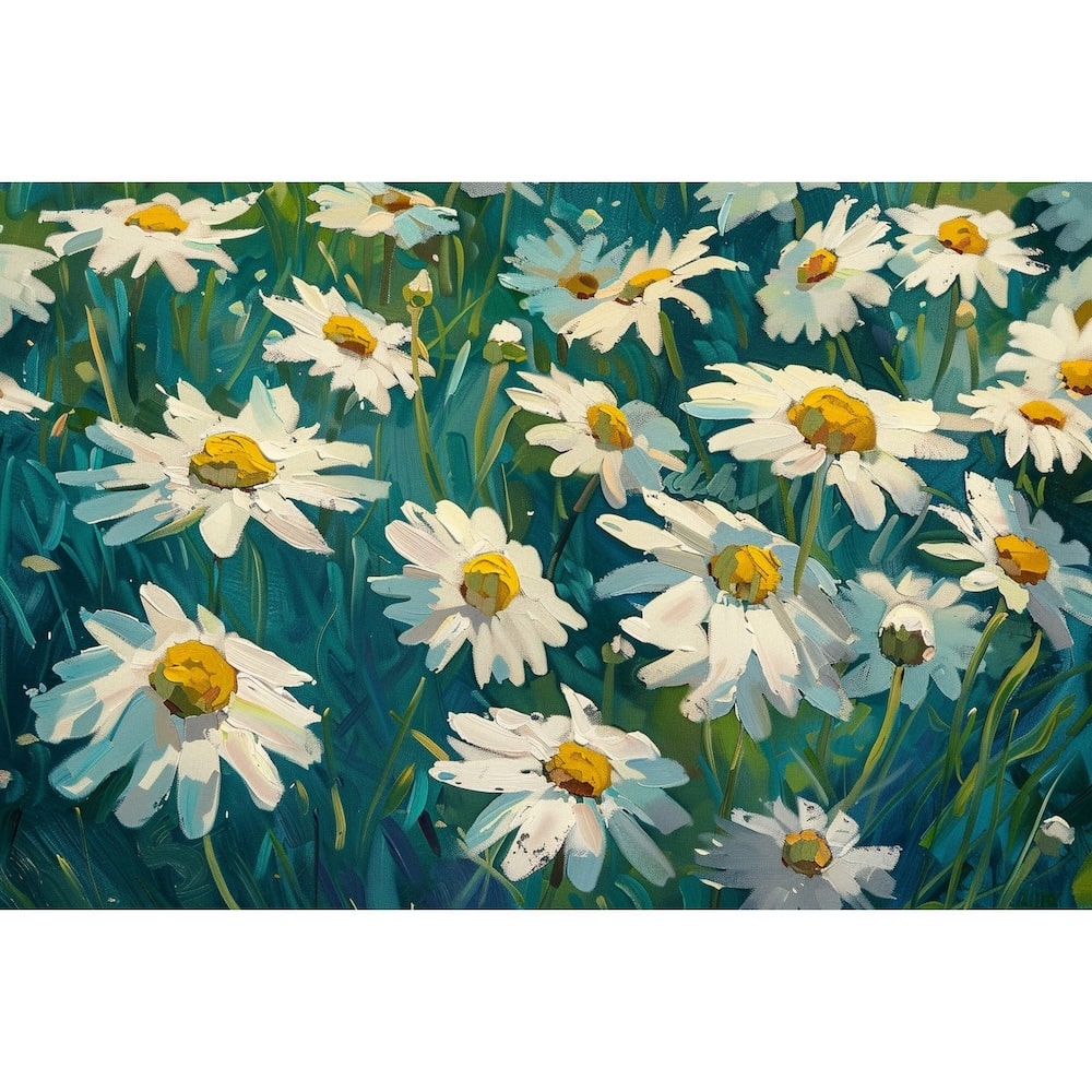 Peinture de Marguerites Blanches