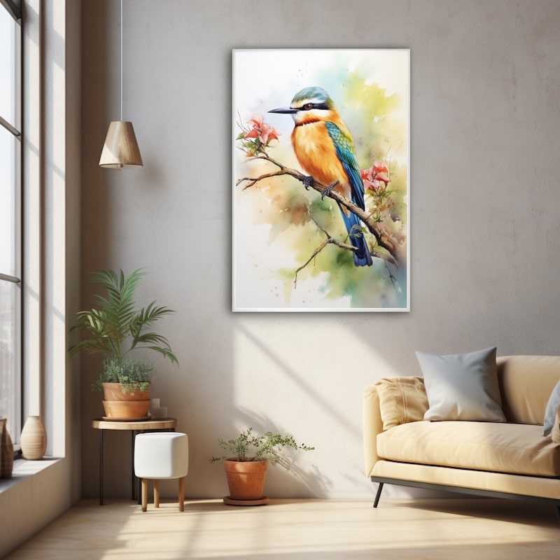 Tableau À Peindre Oiseau En Acrylique