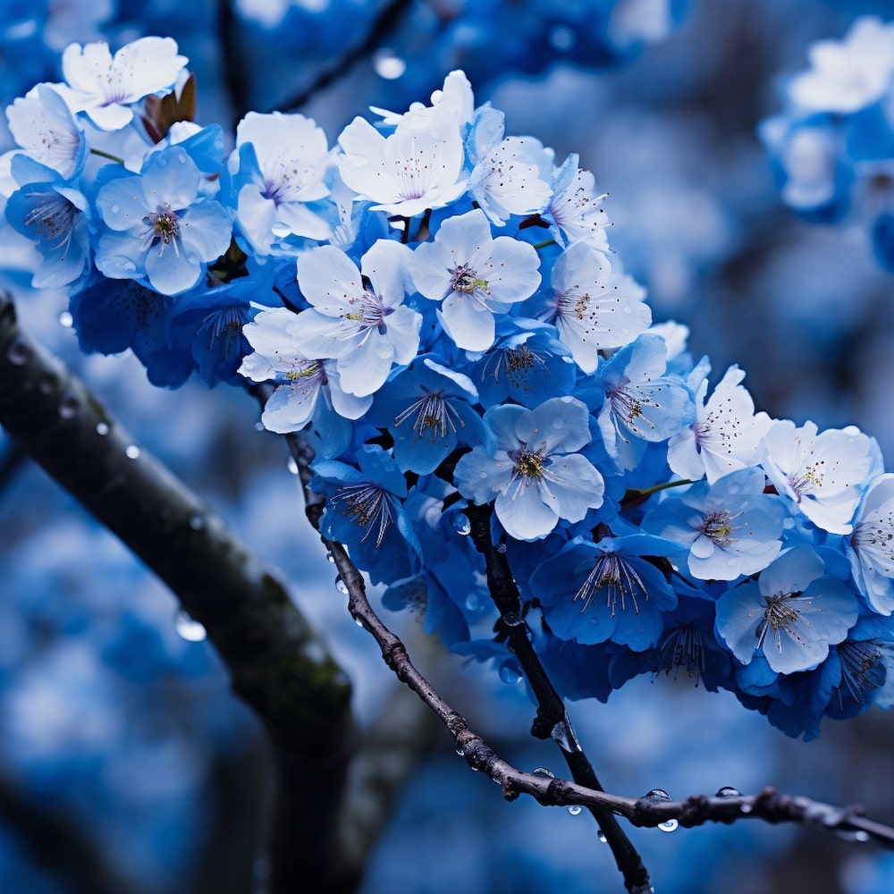 Tableau Cerisier Bleu