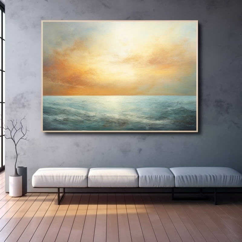 Tableau Mer Abstrait