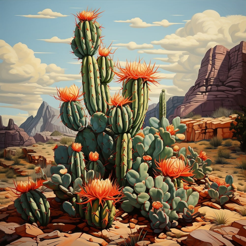 Tableau Moderne Cactus