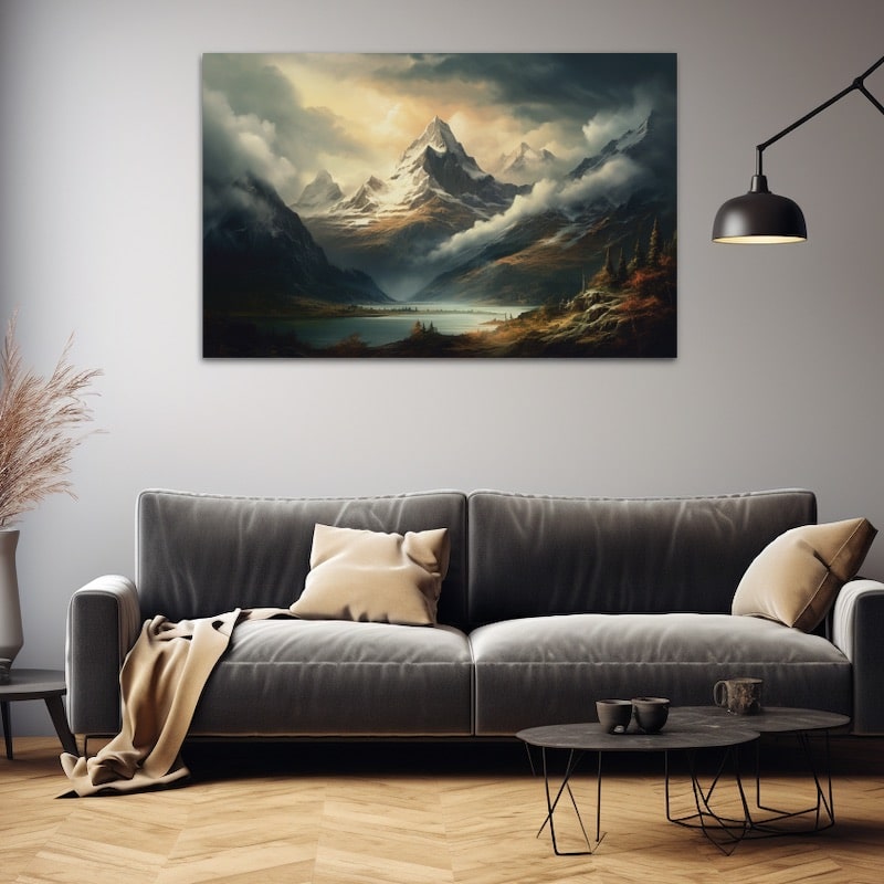 Tableau Montagne Vintage