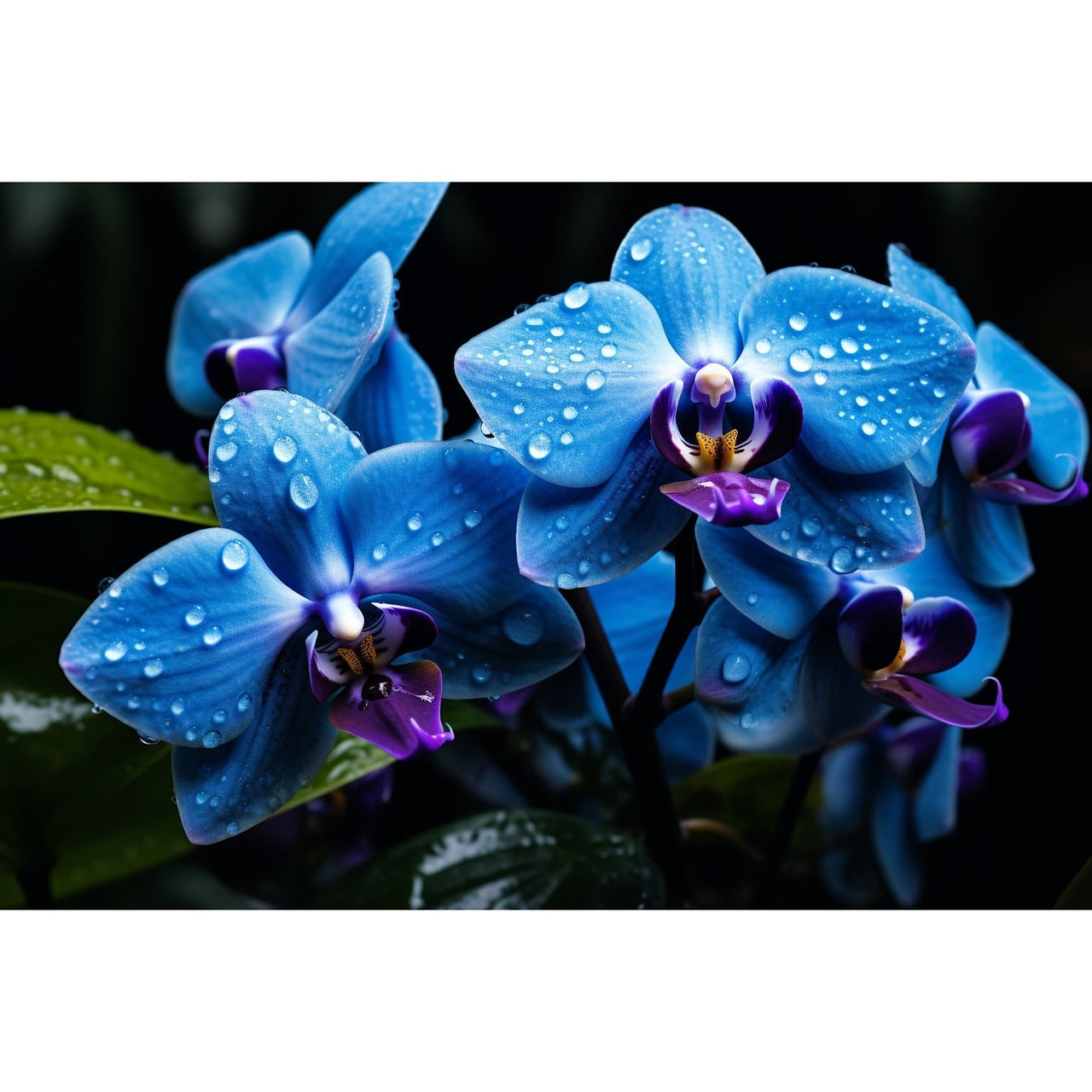 Tableau Orchidée Bleu