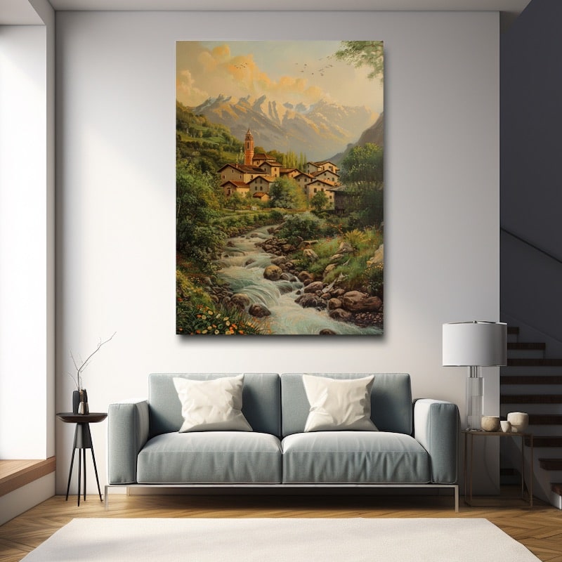 Tableau Peinture Huile Paysage