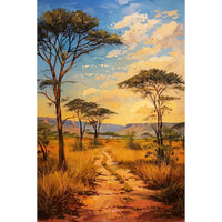 Thumbnail for Tableau Peinture Paysage Africain