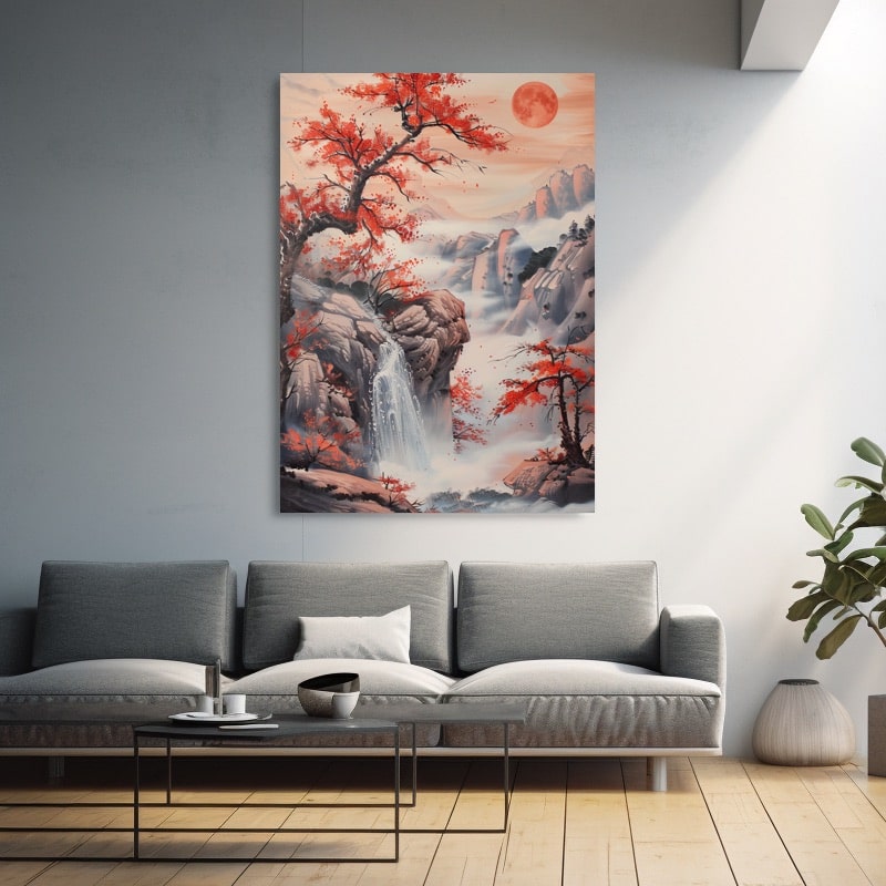 Tableau Peinture Paysage Japonais
