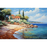 Thumbnail for Tableau Peinture de Paysage Méditerranéen