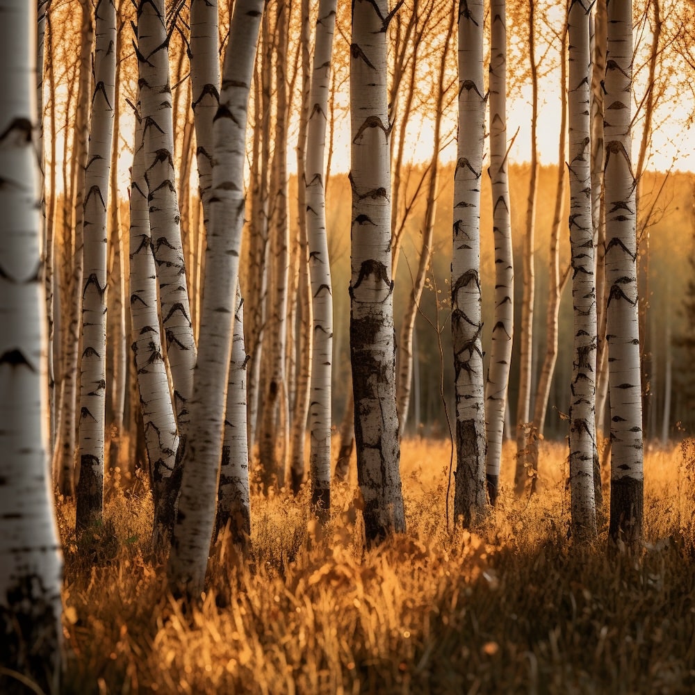 Tableau Sur Toile Arbres Bouleaux