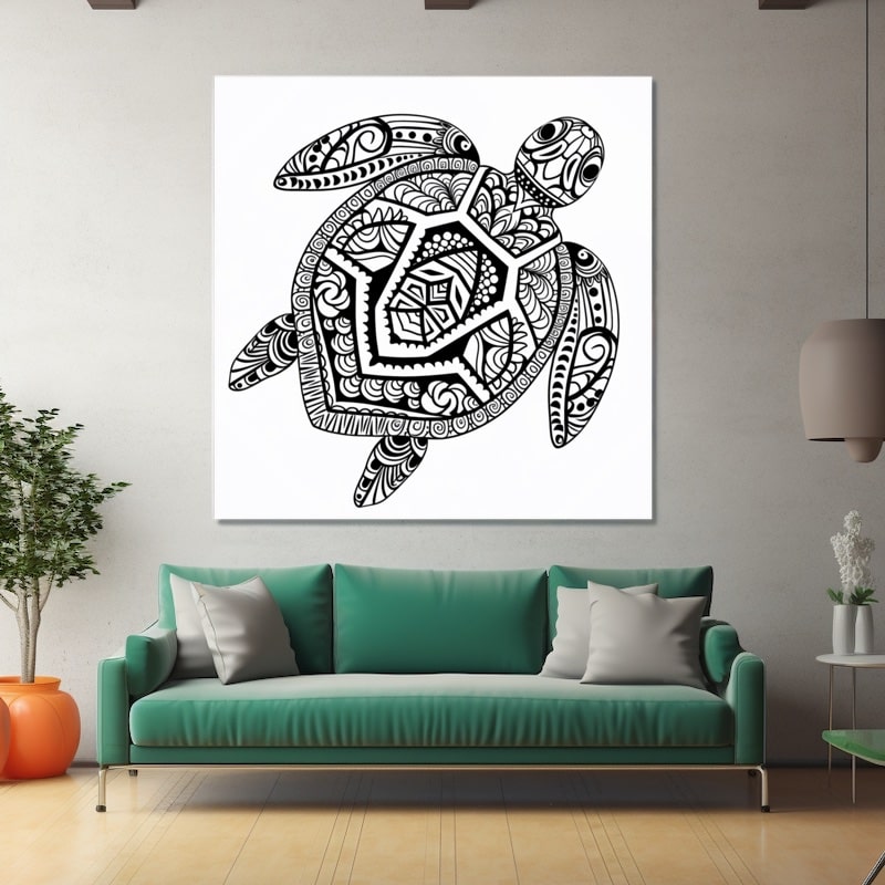 Tableau Tortue Ethnique