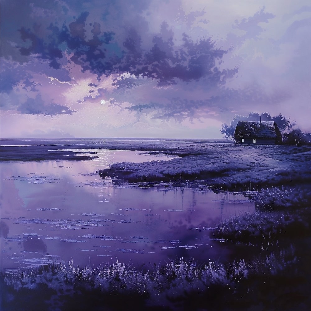 Tableau de Paysage Violet