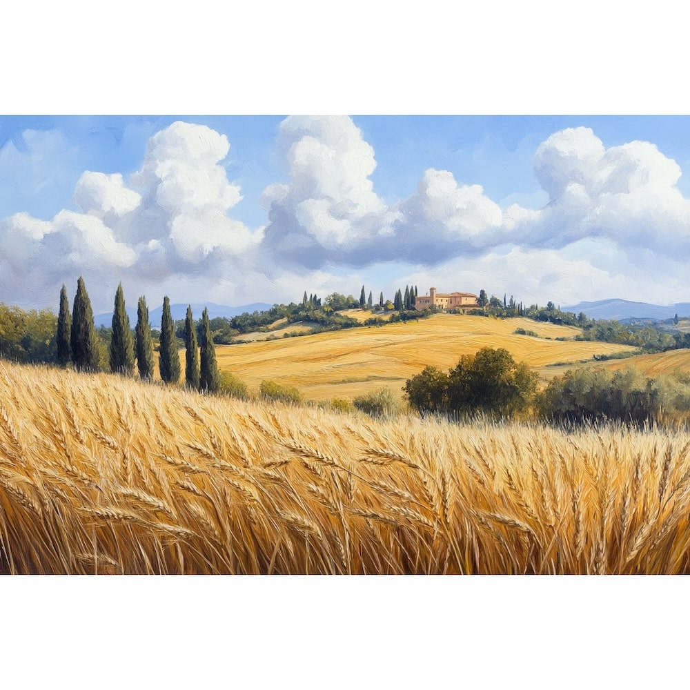 champs de blé peinture