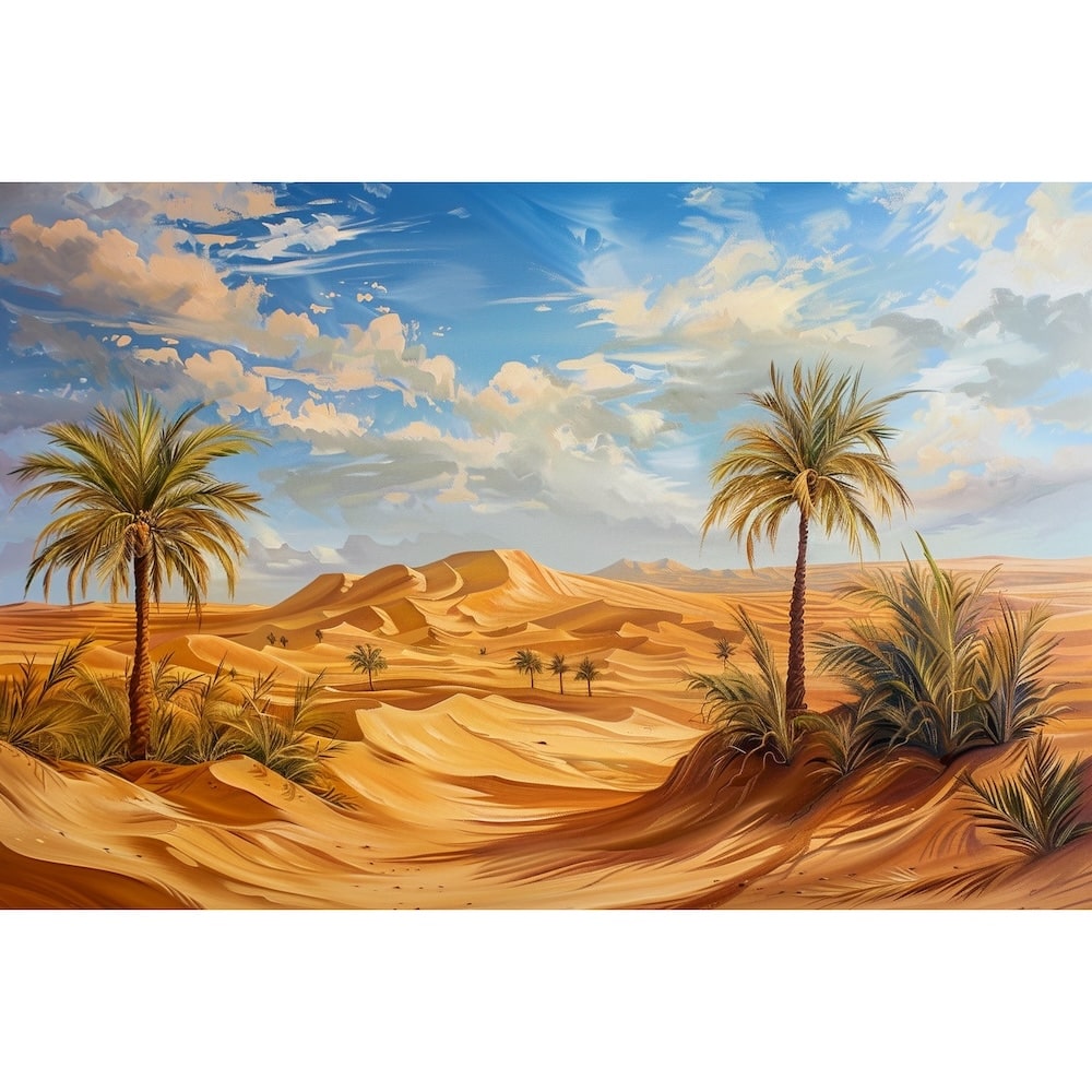 paysage desert peinture