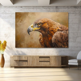 Aigle en Peinture, art mural décoration nature