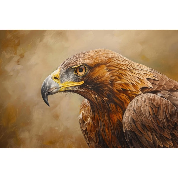 Aigle en Peinture, art mural décoration nature, vue 2