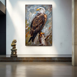 Aigle Peinture Acrylique, art mural décoration nature