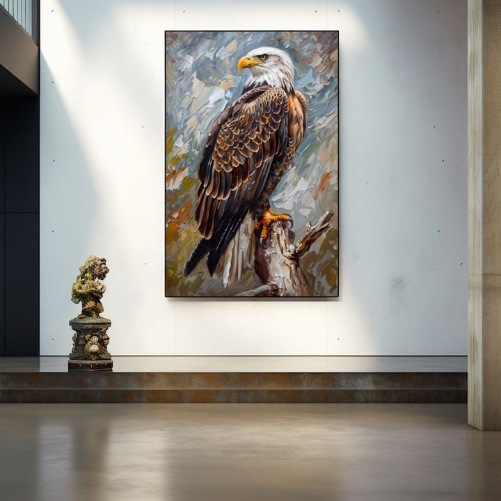 Aigle Peinture Acrylique, art mural décoration nature