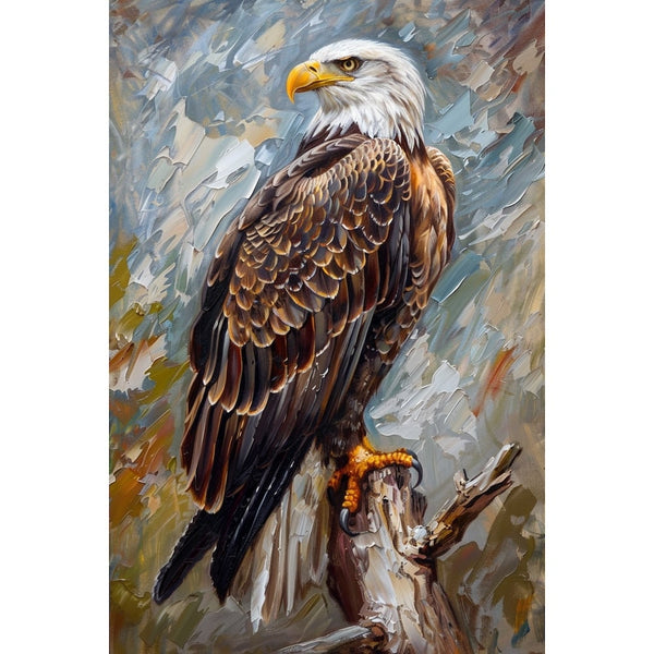 Aigle Peinture Acrylique, art mural décoration nature, vue 2