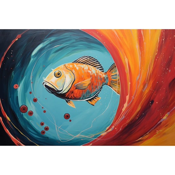 Tableau Poisson Art Moderne, art mural décoration nature