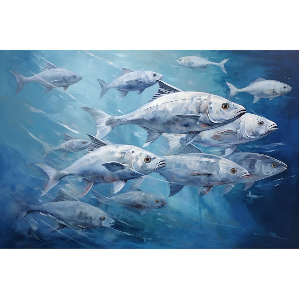 Banc De Poissons Peinture