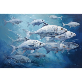 Banc De Poissons Peinture