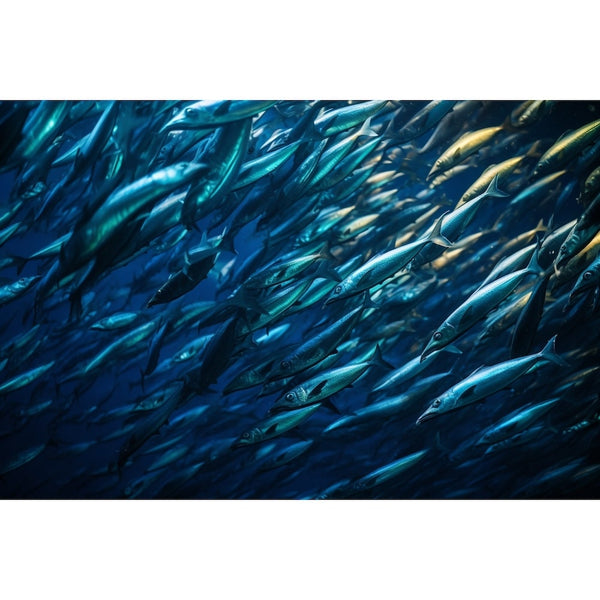 Tableau Banc de Poissons, art mural décoration nature