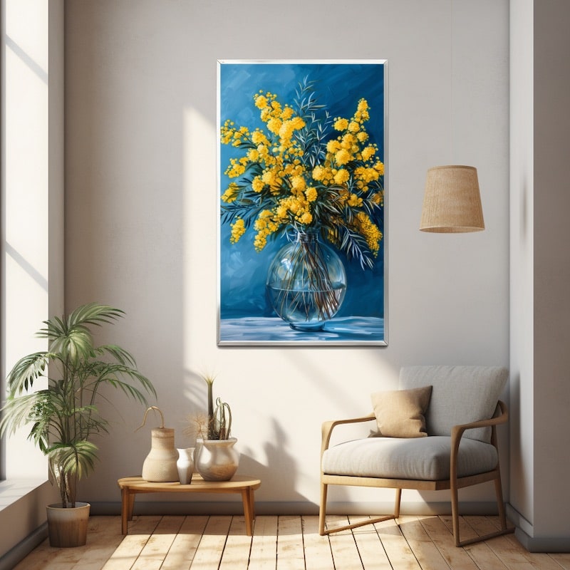 Bouquet De Mimosa En Peinture