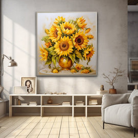 Bouquet de Tournesol en Tableau, art mural décoration nature