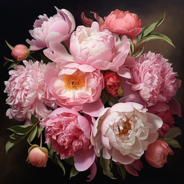Bouquet Pivoine Tableau