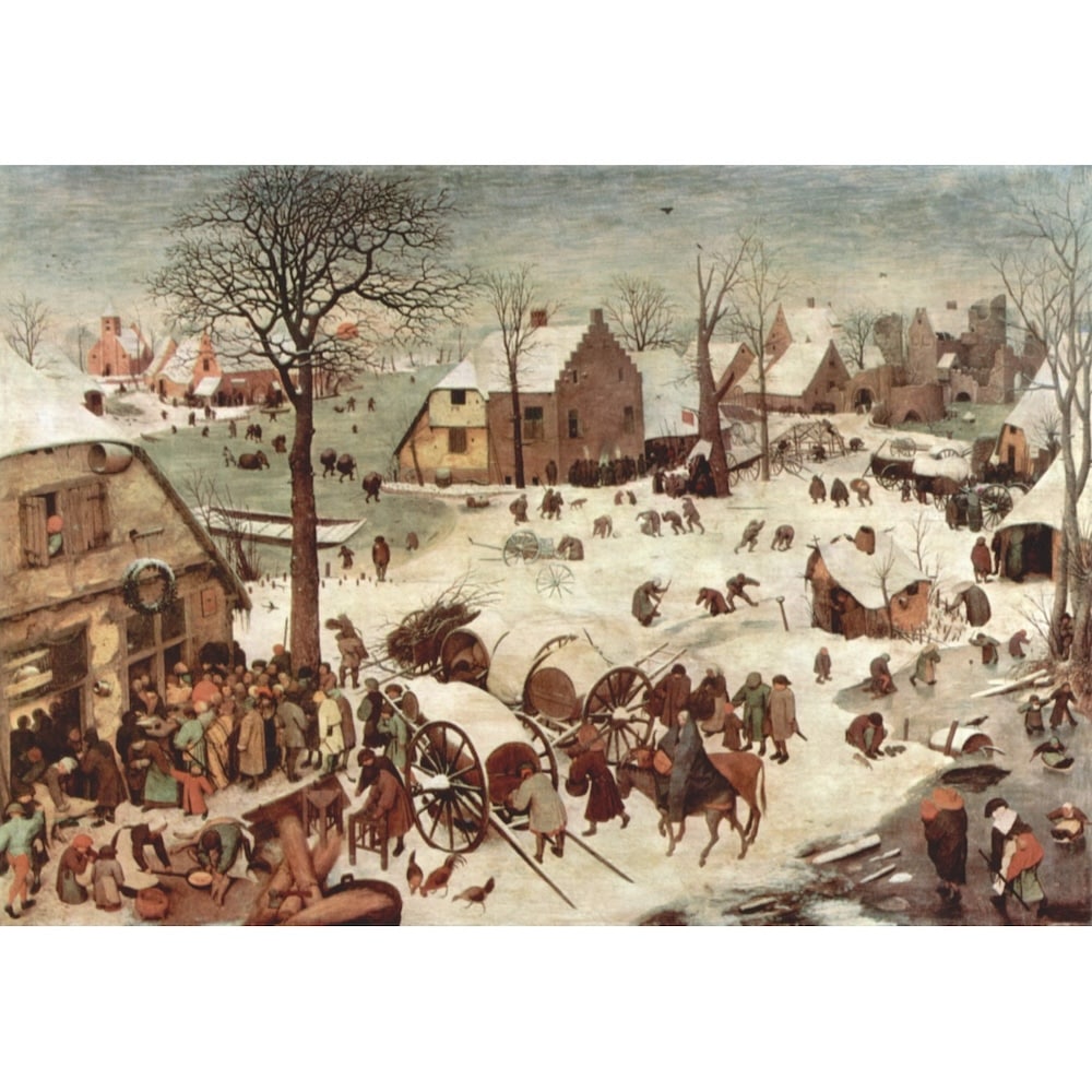 Tableau Brueghel Neige, art mural décoration nature