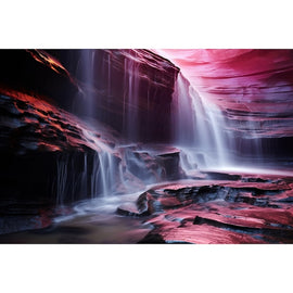 Tableau Cascade Rose, art mural décoration nature