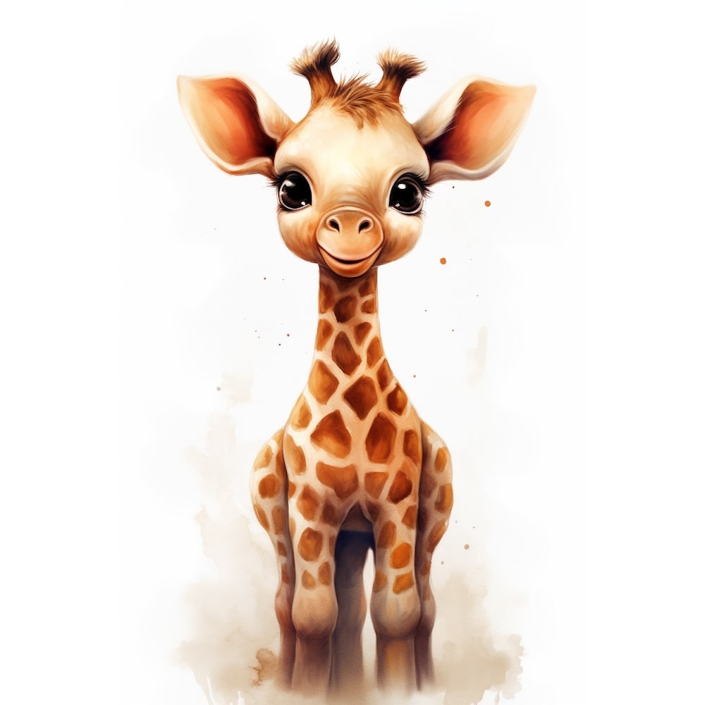 Chambre bebe tableau girafe