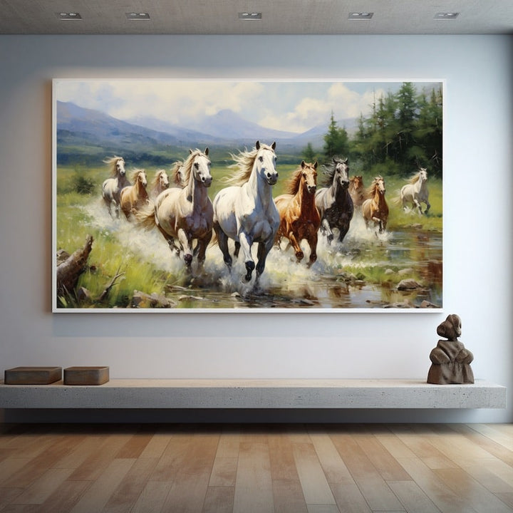 Chevaux en Peinture, art mural décoration nature