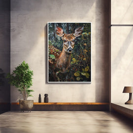 Chevreuil Peinture Acrylique, art mural décoration nature
