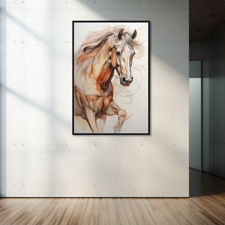 Dessin Peinture Cheval, art mural décoration nature