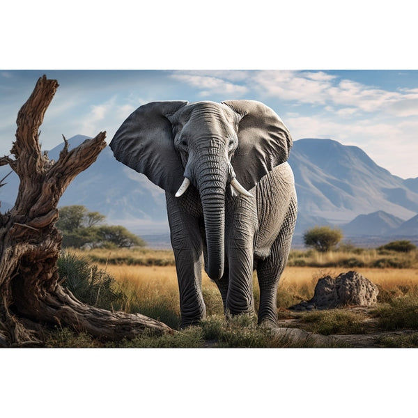 Tableau Éléphant Gris, art mural décoration nature