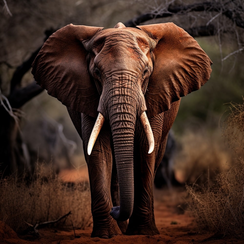 Elephant Marron Tableau