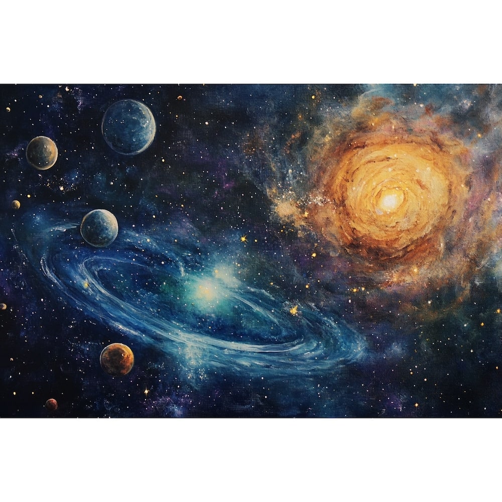 Peinture Espace, art mural décoration nature