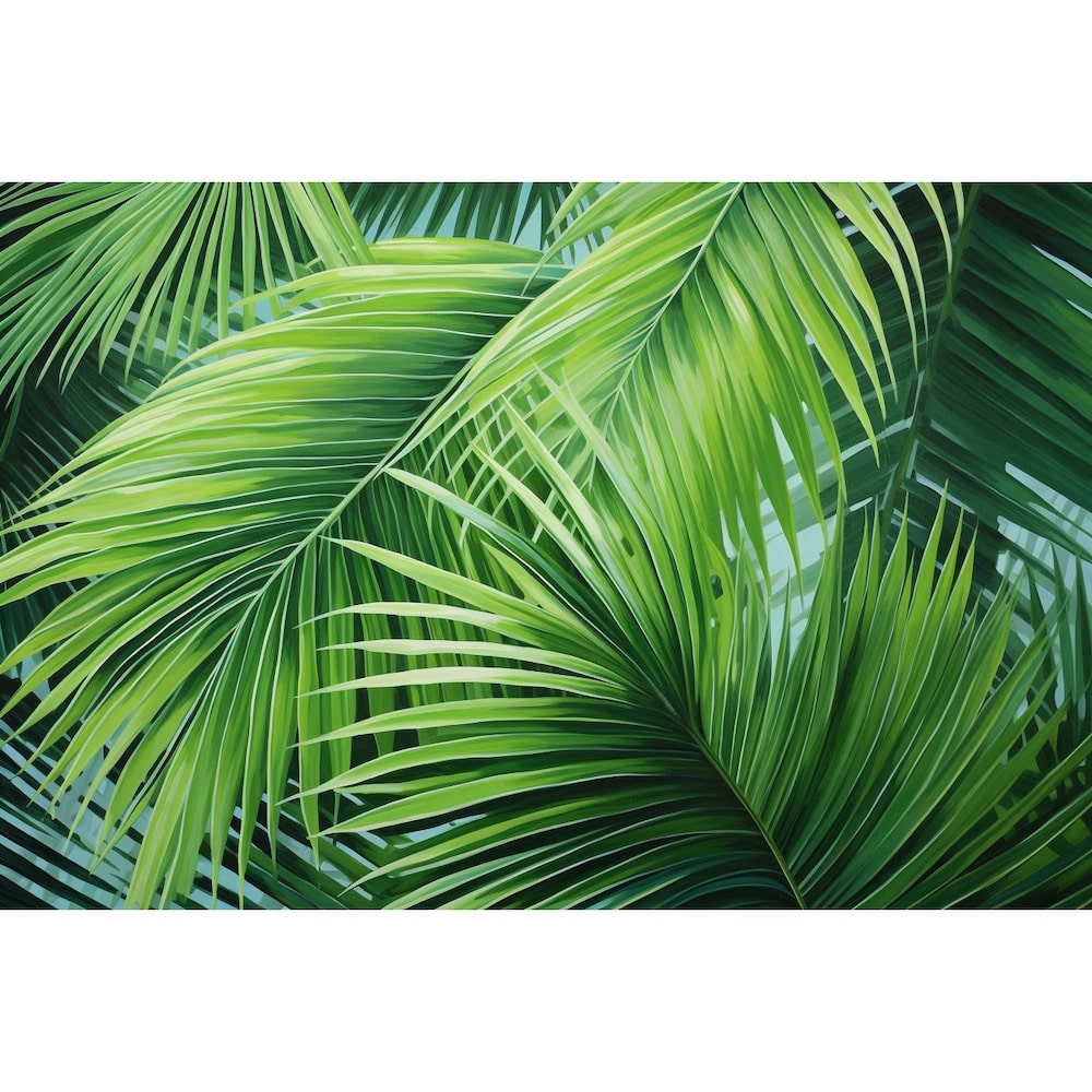 Tableau Palme Verte des Tropiques, art mural décoration nature